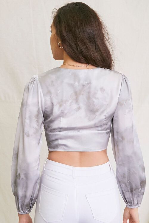 NUDE/MULTI Ruched Cloud Wash Crop Top, image 3