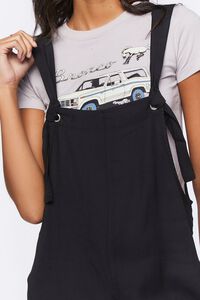 BLACK Knotted Twill Overalls, image 5