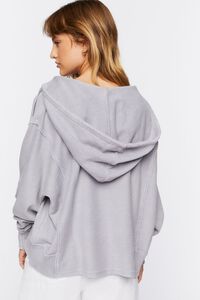 PEWTER Drop-Sleeve French Terry Hoodie, image 3