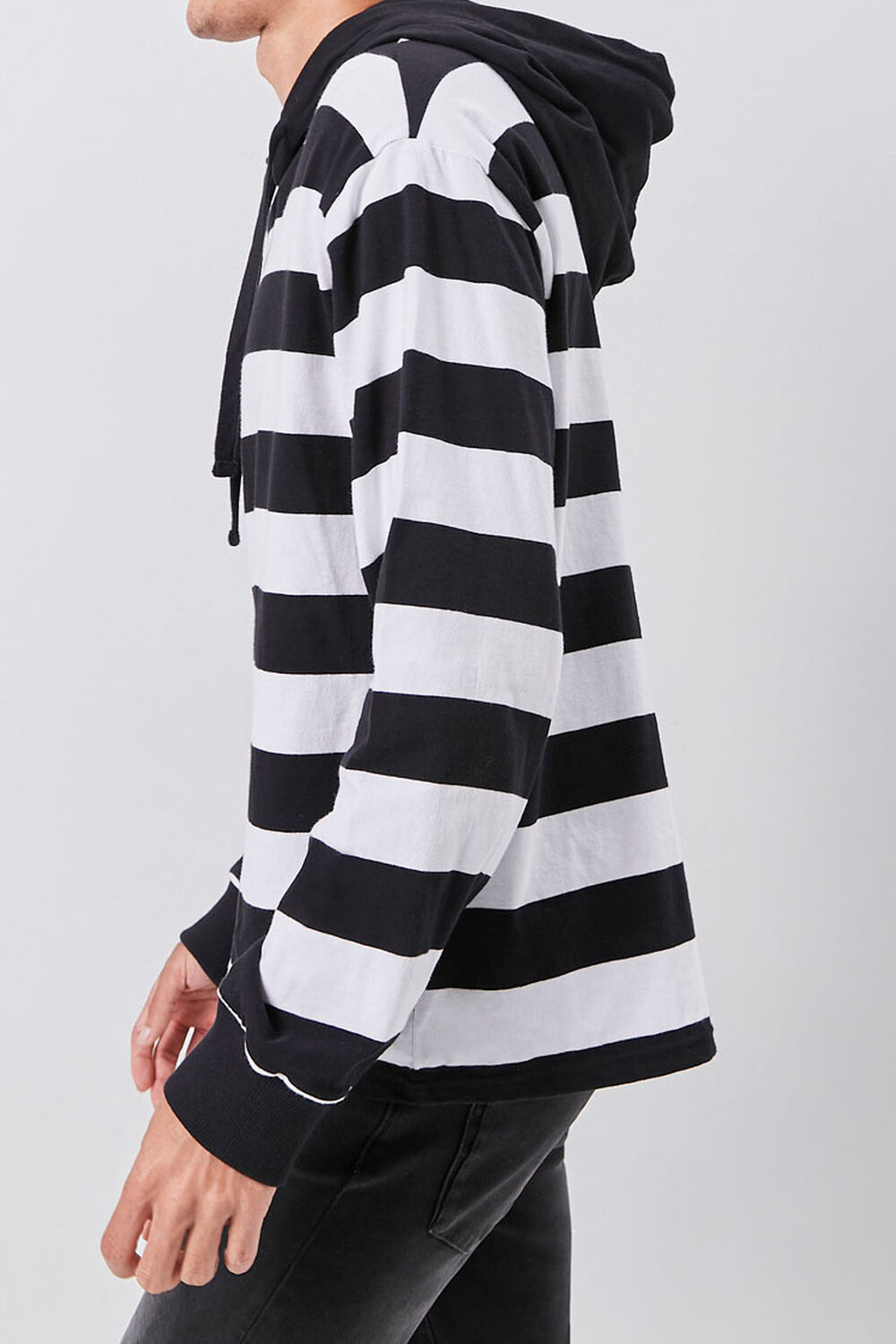 Bold Striped Hooded Pullover, image 2