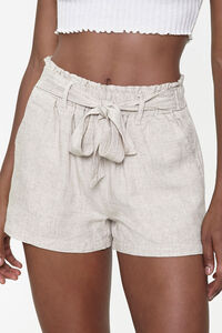 Tie-Waist Paperbag Shorts, image 2