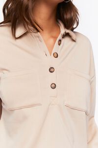 TAUPE Half-Button Long-Sleeve Shirt, image 5