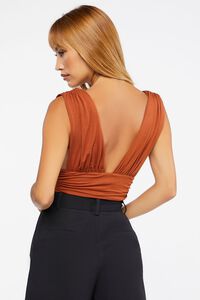 RUST Ruched Plunging Crop Top, image 3