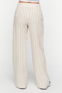 Linen-Blend Striped Wide-Leg Pants