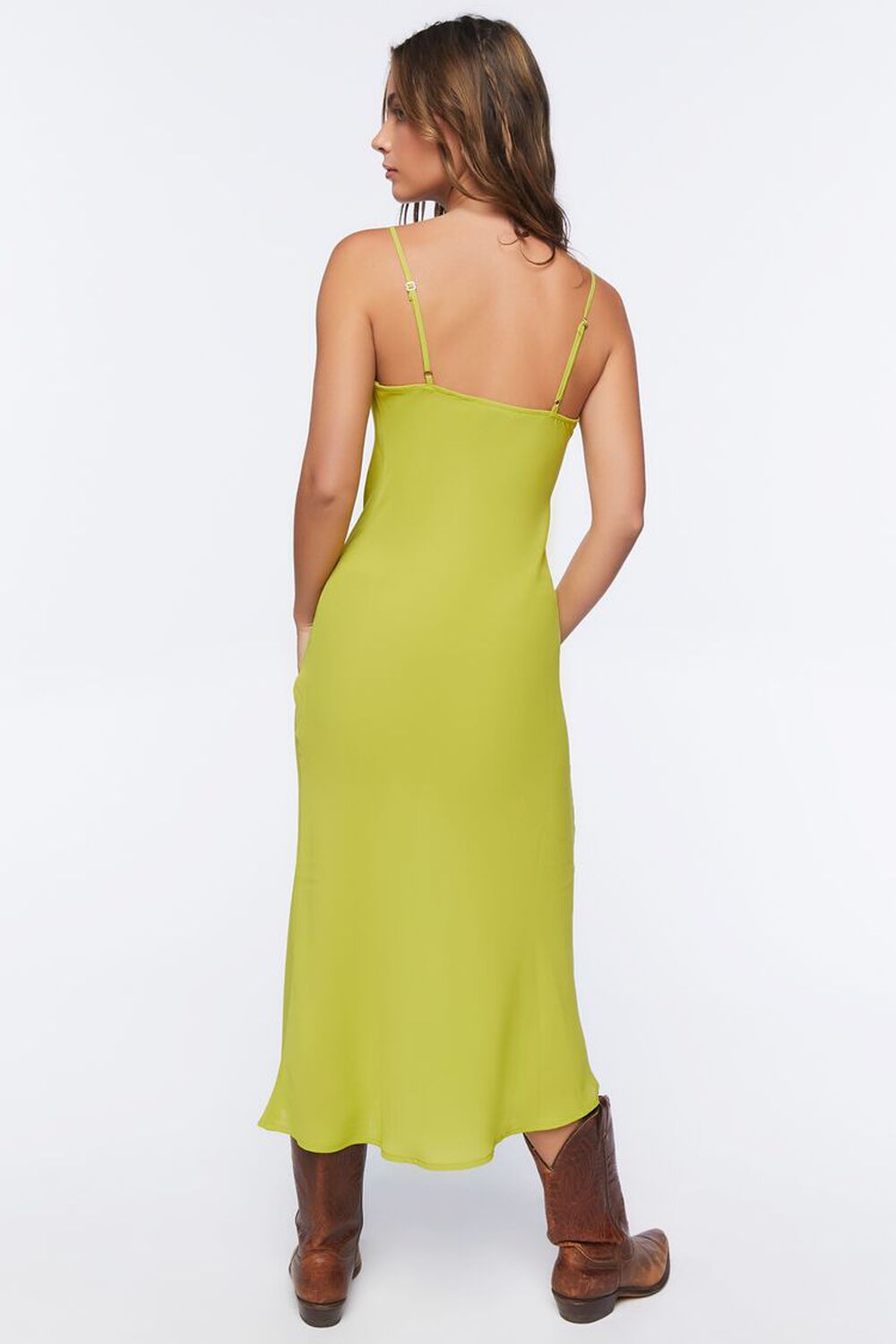 GREEN Cami Midi Slip Dress, image 3