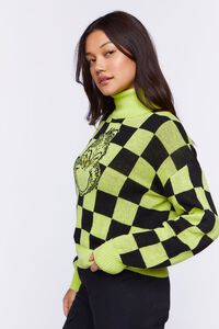GREEN/MULTI Grinch Graphic Turtleneck Sweater, image 2