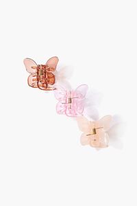 BROWN/MULTI Butterfly Hair Clip Set, image 1