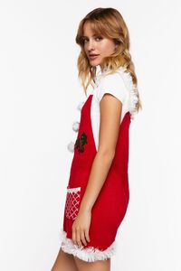 RED Tinsel & Holly Sweater-Knit Overall Shorts, image 3