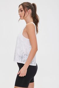 WHITE Active Marbled Cutout Tank Top, image 3