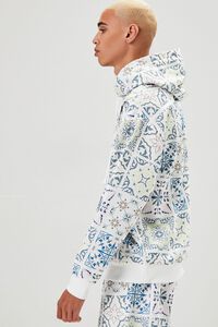 CREAM/MULTI Ornate Print French Terry Hoodie, image 2