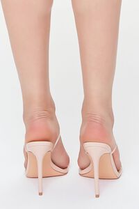 NUDE/CLEAR Faux Leather Stiletto Heels, image 3