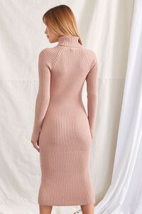 TAUPE Ribbed Sweater-Knit Dress, image 3
