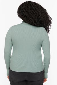 STONE BLUE Plus Size Sweater-Knit Turtleneck Top, image 3