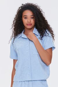 BLUE Terry Cloth Shirt, image 5
