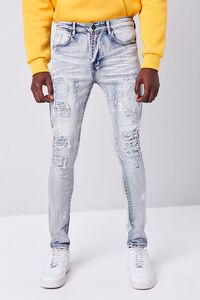 MEDIUM DENIM Waimea Distressed Paint Splatter Jeans, image 2