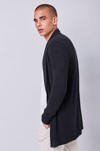 CHARCOAL Longline Open-Front Cardigan, image 2