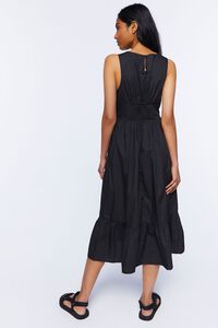 BLACK Plunging Midi Dress, image 3