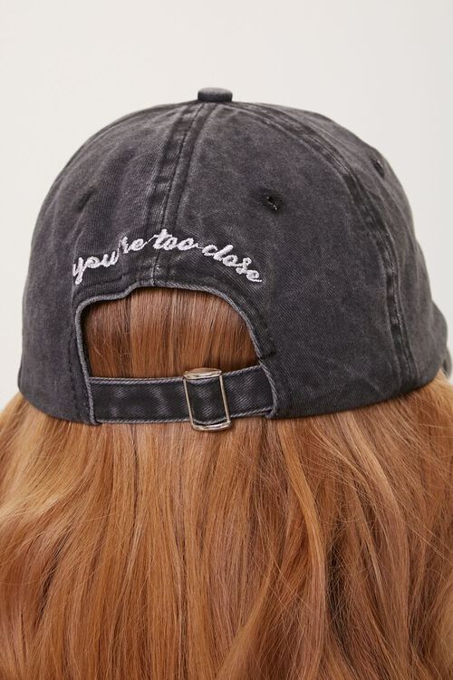 CHARCOAL Too Close Embroidered Dad Cap, image 2