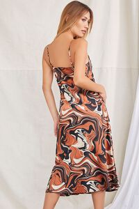 BROWN/MULTI Abstract Print Cami Dress, image 3