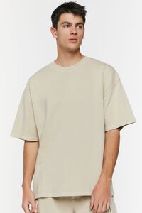 TAUPE French Terry Crew Tee, image 1