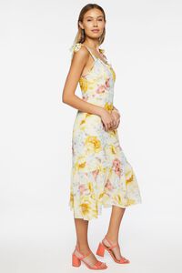 IVORY/MULTI Floral Print Midi Dress, image 2