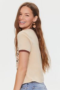 BROWN/MULTI Woodstock Graphic Cropped Ringer Tee, image 2