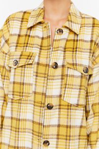 YELLOW/MULTI Plaid Button-Up Shacket, image 5