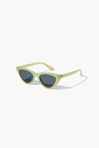 LIME/BLACK Tinted Cat-Eye Sunglasses, image 2