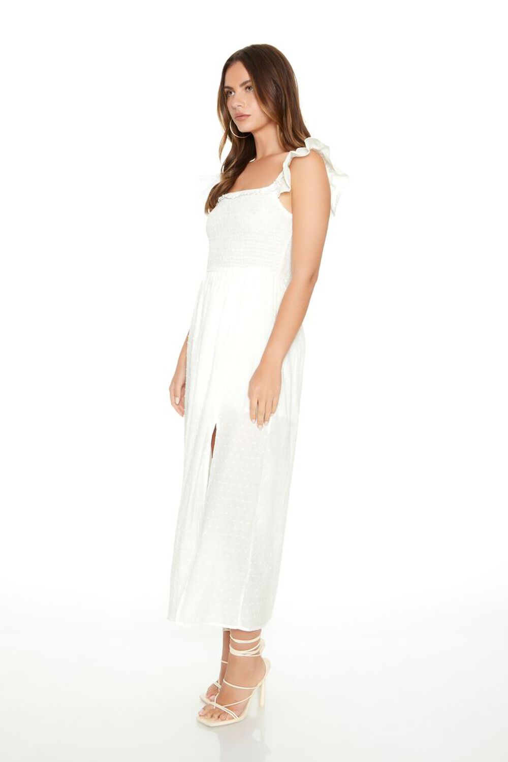 WHITE Butterfly-Sleeve Maxi Dress, image 2
