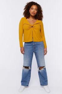 Plus Size Split-Front O-Ring Top, image 4
