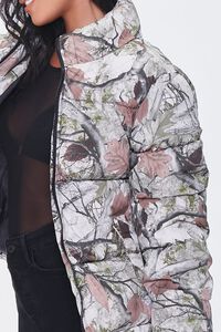 OLIVE/MULTI Forest Camo Print Puffer Jacket, image 5
