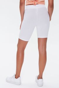 WHITE Organically Grown Cotton Biker Shorts, image 4