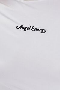 CREAM/BLACK Angel Energy Embroidered Graphic Top, image 5