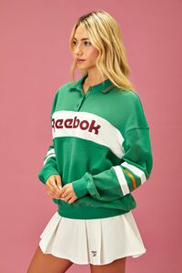 GREEN/MULTI Reebok French Terry Pullover, image 2