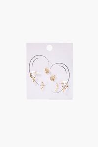 GOLD Butterfly Wing Stud Earring Set, image 1