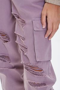 DUSTY LAVENDER Distressed Cargo Joggers, image 5
