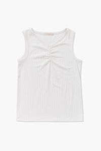 CREAM Girls Ribbed Ruched Tank Top (Kids), image 1