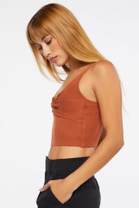 BRICK Twisted Sweater-Knit Crop Top, image 2