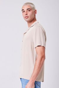 TAUPE Collared Button-Front Shirt, image 2