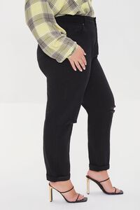 BLACK Plus Size Premium Boyfriend Jeans, image 3