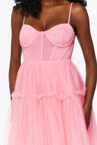 ROSEWATER Tulle Ruffled Bustier Midi Dress, image 5