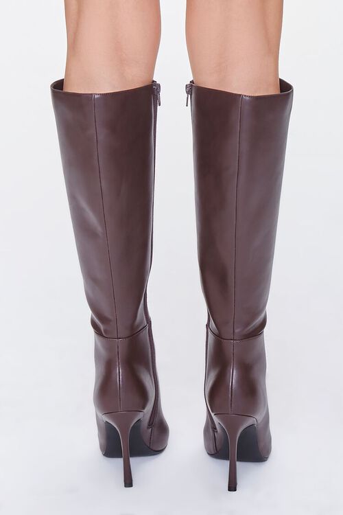 BROWN Knee-High Stiletto Boots, image 3