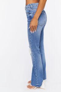 MEDIUM DENIM Hemp 10% Distressed Flare Jeans, image 3