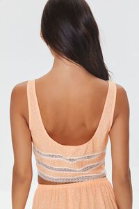 PEACH/WHITE Speckled Print Lounge Corset Crop Top, image 3