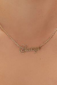 GOLD Savage Nameplate Chain Necklace, image 2