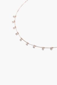 ROSE GOLD Rhinestone Charm Necklace, image 1