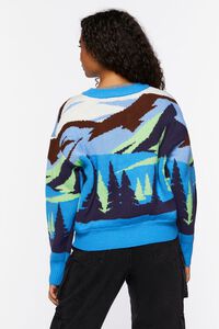 BLUE/MULTI Intarsia Landscape Half-Zip Sweater, image 3