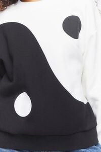 WHITE/BLACK Yin Yang Crew Pullover, image 5