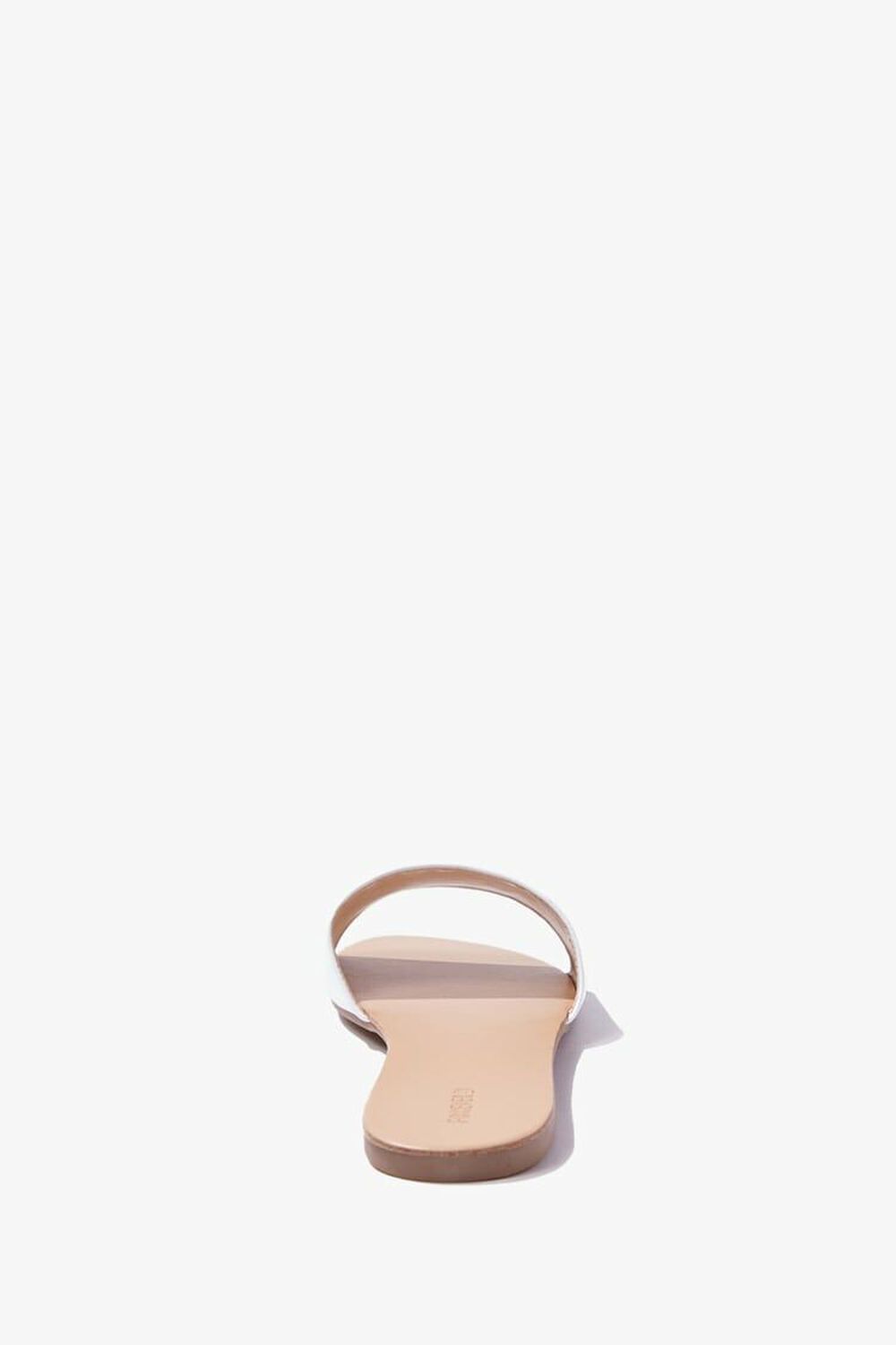 WHITE Faux Leather Sandals, image 2