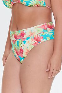 OASIS/MULTI Plus Size Tropical Print Bikini Bottoms, image 3
